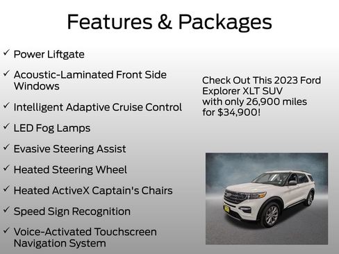 Certified 2023 Ford Explorer XLT w/ Equipment Group 202A AWD/4WD image 8