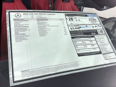 New 2026 Mercedes-Benz CLE 450 4MATIC Cabriolet image 13
