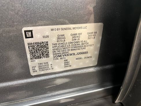 Certified 2020 Chevrolet Traverse Premier w/ LPO, Floor Liner Package AWD/4WD image 30