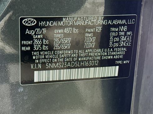 Used 2020 Hyundai Santa Fe SE FWD image 39