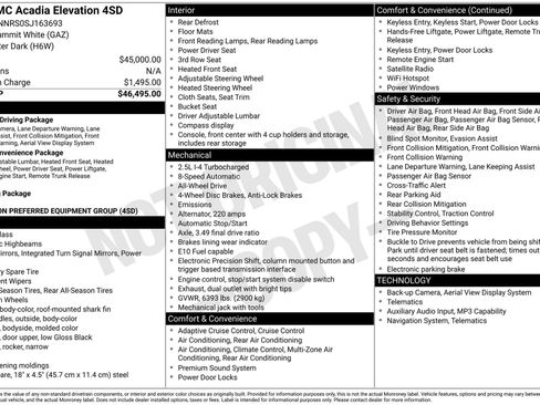 Used 2025 GMC Acadia Elevation image 30