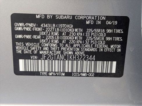 Used 2019 Subaru Crosstrek 2.0i Limited w/ Moonroof Package w/Navigation image 24