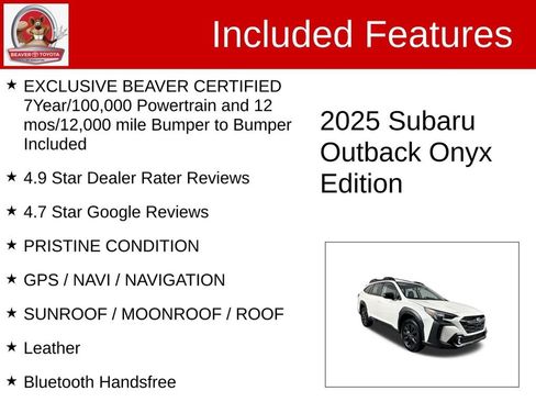 Used 2025 Subaru Outback Onyx Edition AWD/4WD image 4