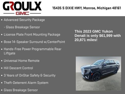 Used 2023 GMC Yukon Denali w/ Advanced Technology Package image 33