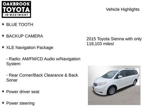 Used 2015 Toyota Sienna XLE w/ XLE Navigation Package image 7