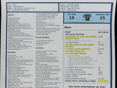 Used 2025 Mercedes-Benz GLC 43 AMG 4MATIC image 59