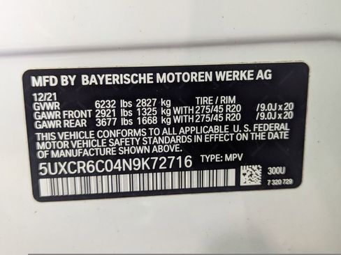 Used 2022 BMW X5 xDrive40i w/ Climate Comfort Package image 64