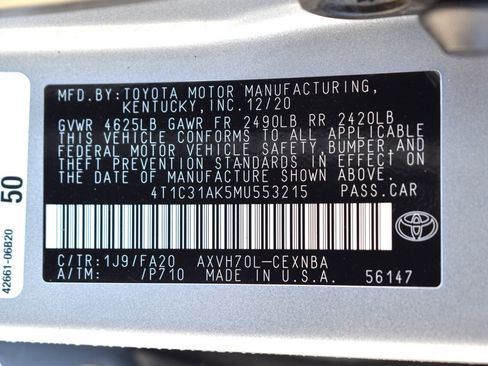 Used 2021 Toyota Camry LE FWD image 31