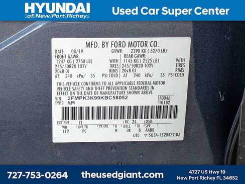 Used 2019 Ford Edge Titanium w/ Equipment Group 301A FWD image 44