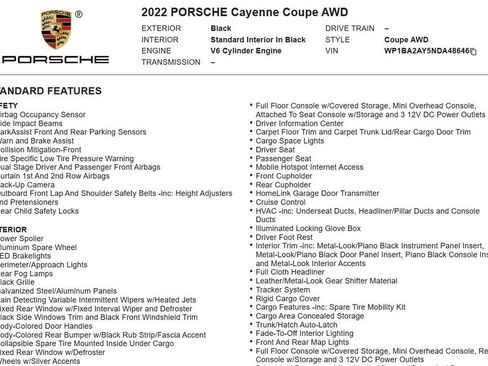 Used 2022 Porsche Cayenne Coupe AWD/4WD image 21