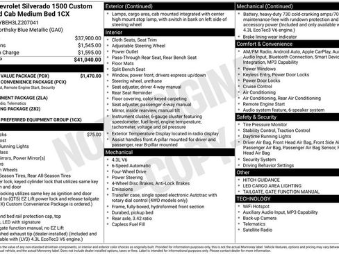 Used 2020 Chevrolet Silverado 1500 Custom w/ Custom Value Package AWD/4WD image 3