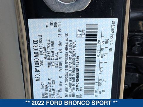 Certified 2022 Ford Bronco Sport Big Bend image 25