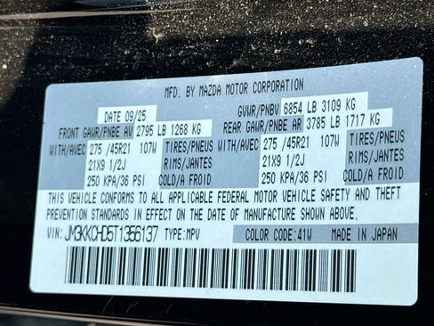 Used 2026 MAZDA CX-90 3.3 Turbo w/ Premium Sport Pkg AWD/4WD image 37