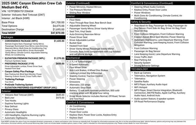 Used 2025 GMC Canyon Elevation w/ Convenience Package AWD/4WD image 32