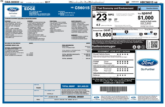 Used 2017 Ford Edge SE AWD/4WD image 8