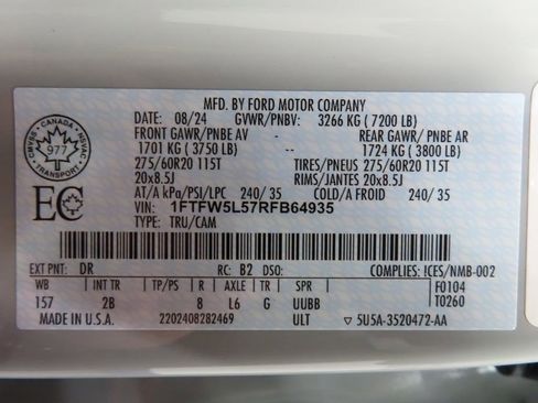 Used 2024 Ford F150 Lariat w/ Equipment Group 502A High image 78