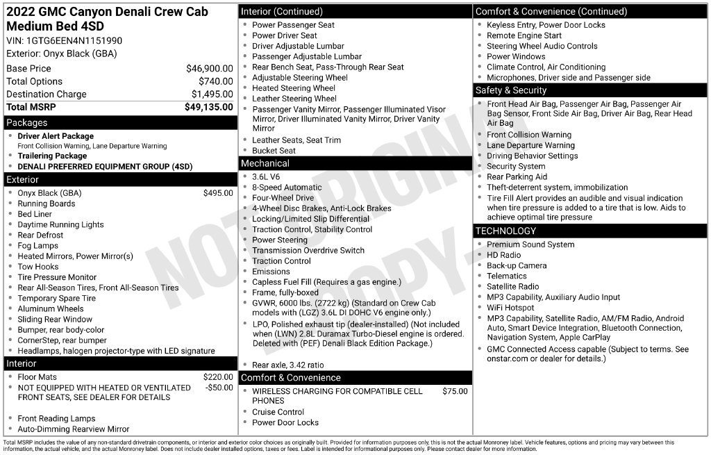 Used 2022 GMC Canyon Denali AWD/4WD image 38