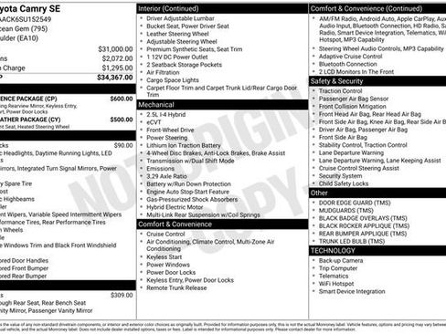 Certified 2025 Toyota Camry SE w/ Convenience Package FWD image 14
