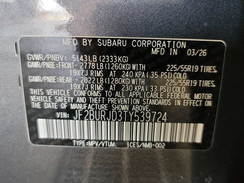 New 2026 Subaru Outback Touring XT AWD/4WD image 36