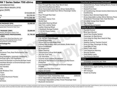 Used 2022 BMW 750i xDrive w/ Executive Package image 49