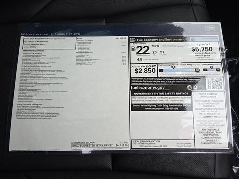 New 2026 Land Rover Range Rover Evoque Dynamic SE image 36