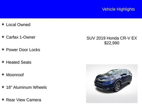 Used 2019 Honda CR-V EX image 2