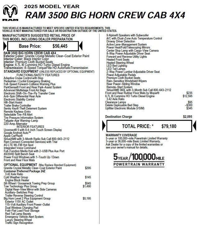 Used 2025 RAM 3500 Big Horn AWD/4WD image 7