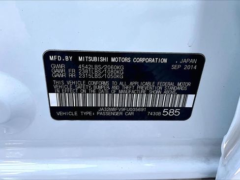 Used 2015 Mitsubishi Lancer Evolution GSR image 31