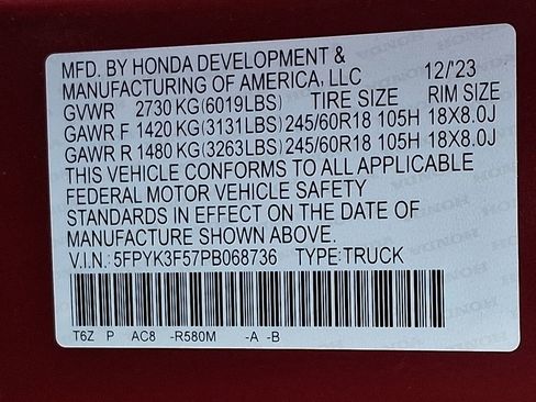 Used 2023 Honda Ridgeline RTL image 27