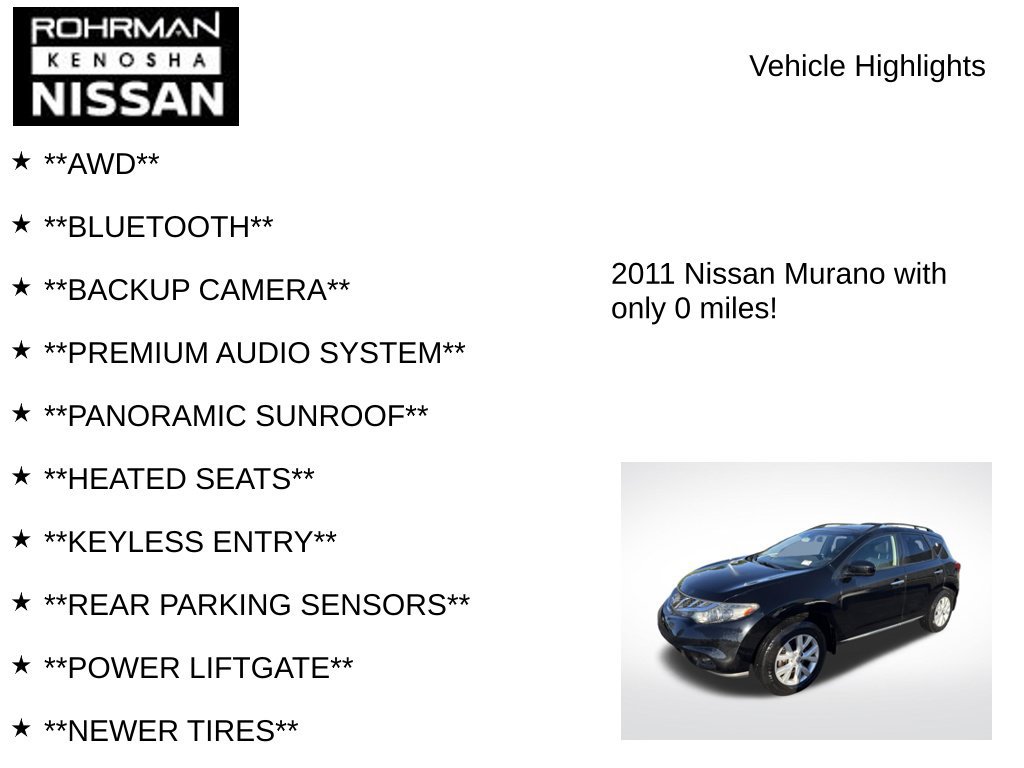 Used 2011 Nissan Murano SL AWD/4WD image 7