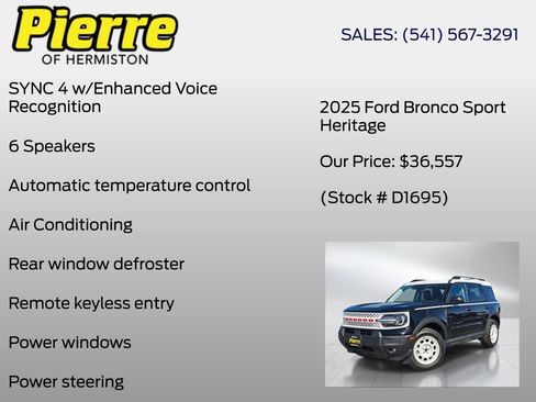 New 2025 Ford Bronco Sport Heritage w/ Convenience Package AWD/4WD image 6