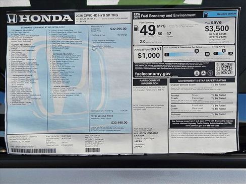 New 2026 Honda Civic Sport Touring image 17