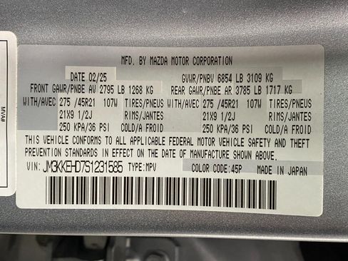 Used 2025 MAZDA CX-90 3.3 Turbo w/ Premium Plus Pkg AWD/4WD image 35
