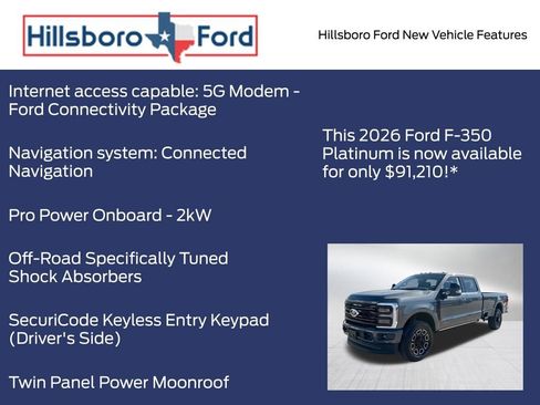New 2026 Ford F350 Platinum w/ FX4 Off-Road Package image 9