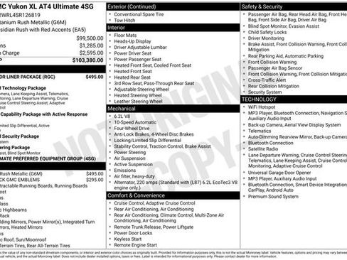 Used 2025 GMC Yukon XL AT4 Ultimate w/ LPO, Floor Liner Package AWD/4WD image 25