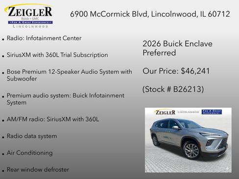 New 2026 Buick Enclave Preferred AWD/4WD image 6