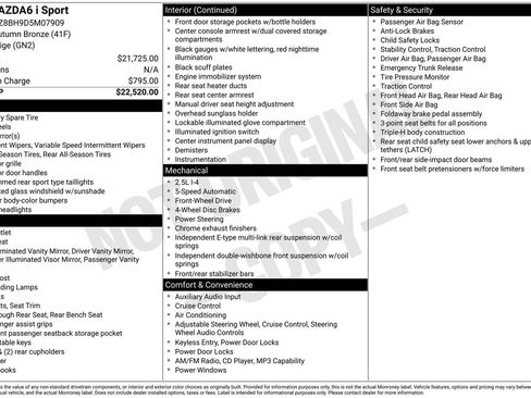 Used 2013 MAZDA MAZDA6 i Sport image 35