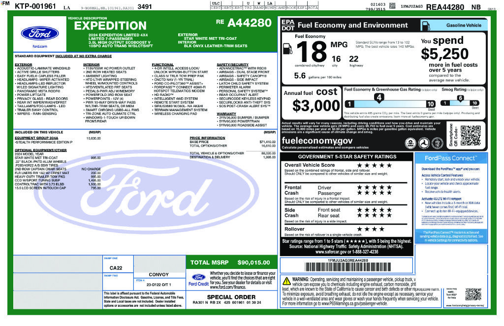 Used 2024 Ford Expedition Limited AWD/4WD image 2