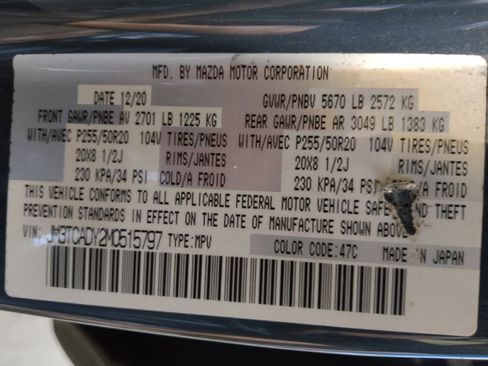 Used 2021 MAZDA CX-9 Carbon Edition FWD image 33