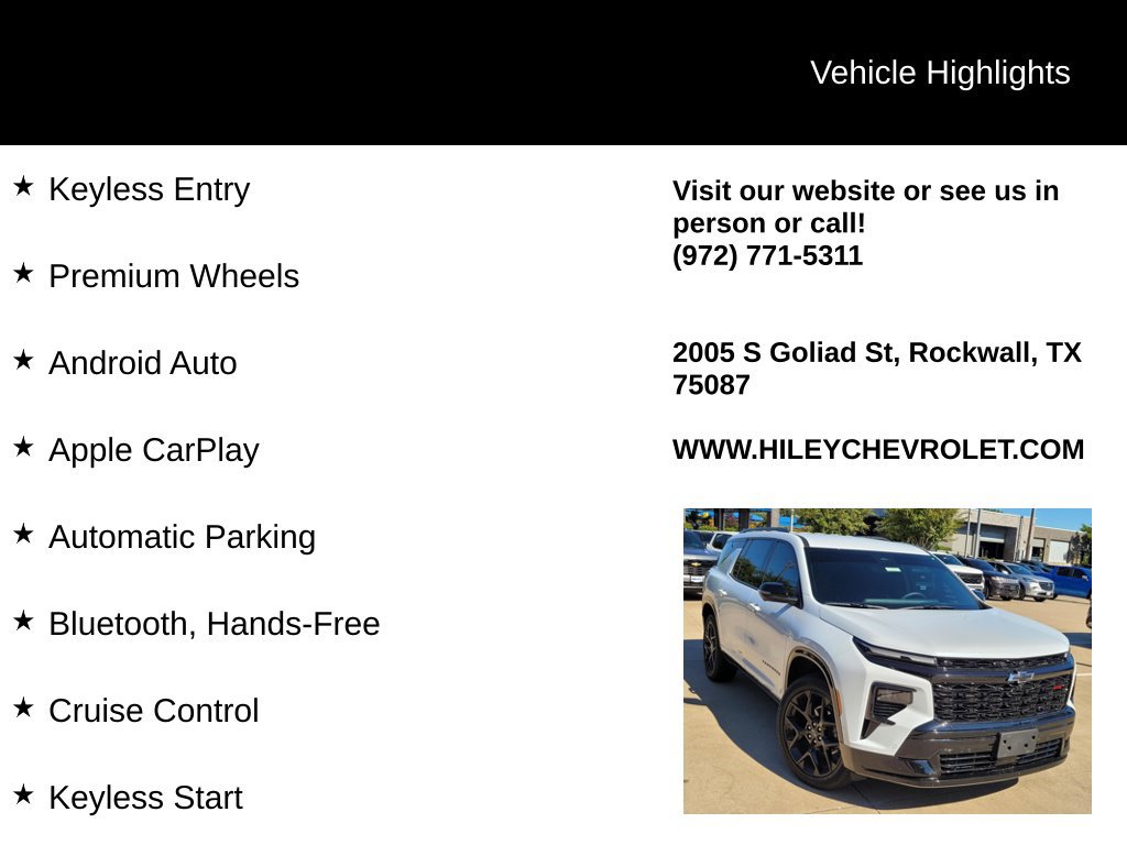 Used 2026 Chevrolet Traverse RS FWD image 9