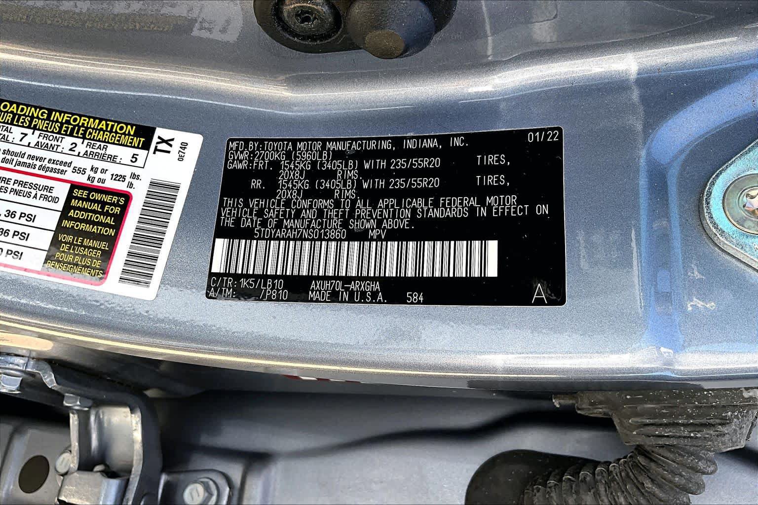 Used 2022 Toyota Highlander Limited FWD image 37