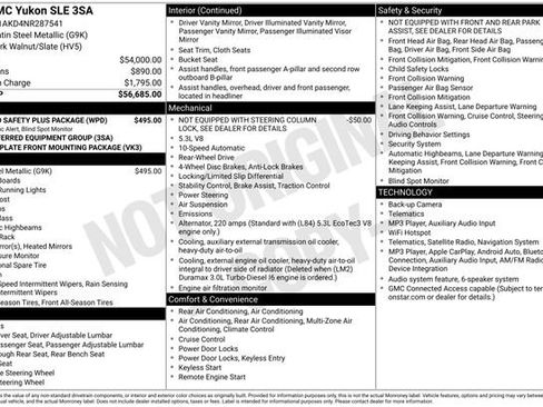Used 2022 GMC Yukon SLE w/ Gmc Pro Safety Plus Package RWD image 2
