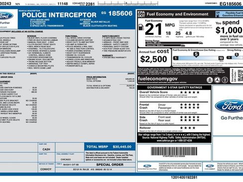 Used 2014 Ford Taurus Police Interceptor AWD image 2