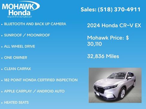 Certified 2024 Honda CR-V EX image 8