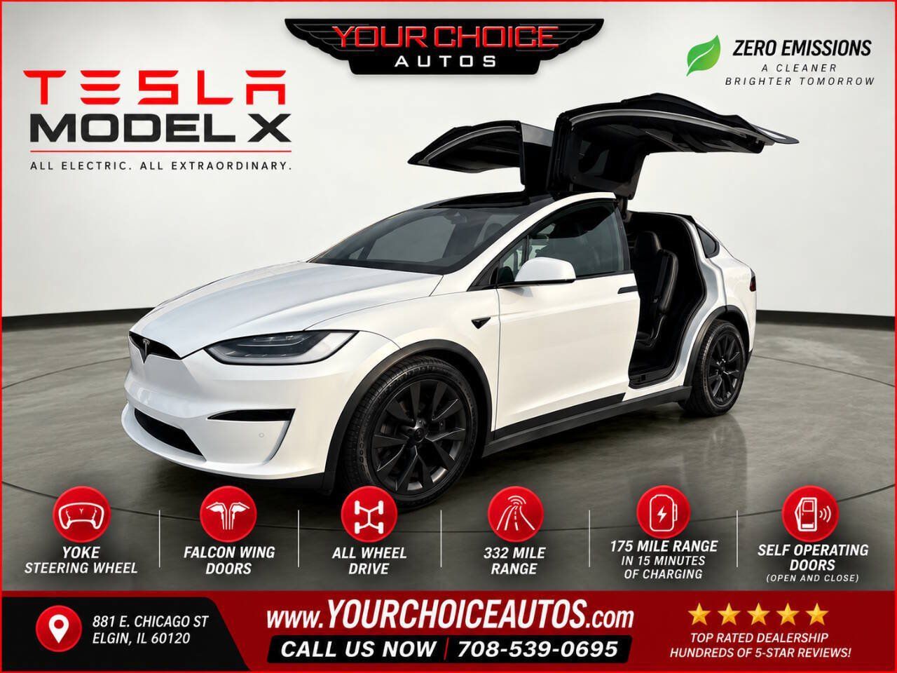 Used 2022 Tesla Model X AWD/4WD image 1