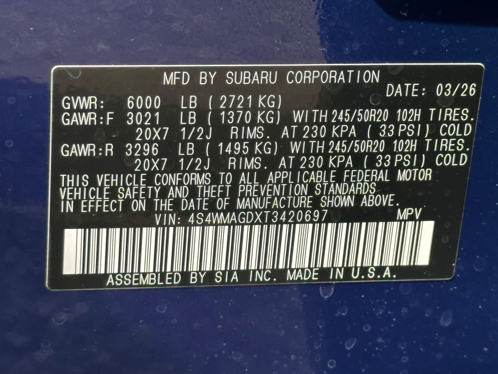 New 2026 Subaru Ascent Limited AWD/4WD image 32