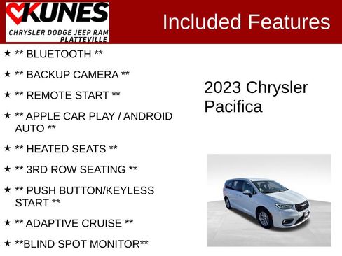 Used 2023 Chrysler Pacifica Touring-L FWD image 2