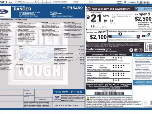 Used 2023 Ford Ranger XLT w/ Equipment Group 301A Mid image 11