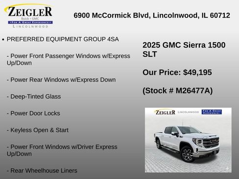 Used 2025 GMC Sierra 1500 SLT w/ SLT Premium Package AWD/4WD image 6