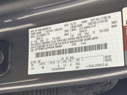 Used 2024 Ford F150 Platinum w/ Equipment Group 702A High AWD/4WD image 33